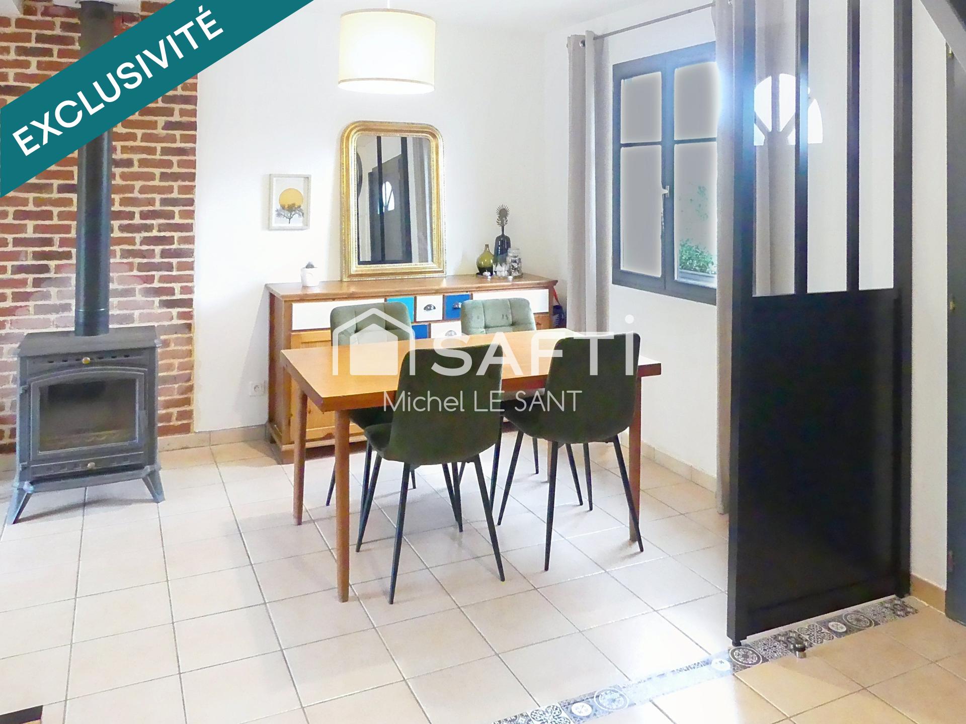 88 m² habitables, 4 chambres, un jardin clos et arboré, un garage… et même des arbres fruitiers !