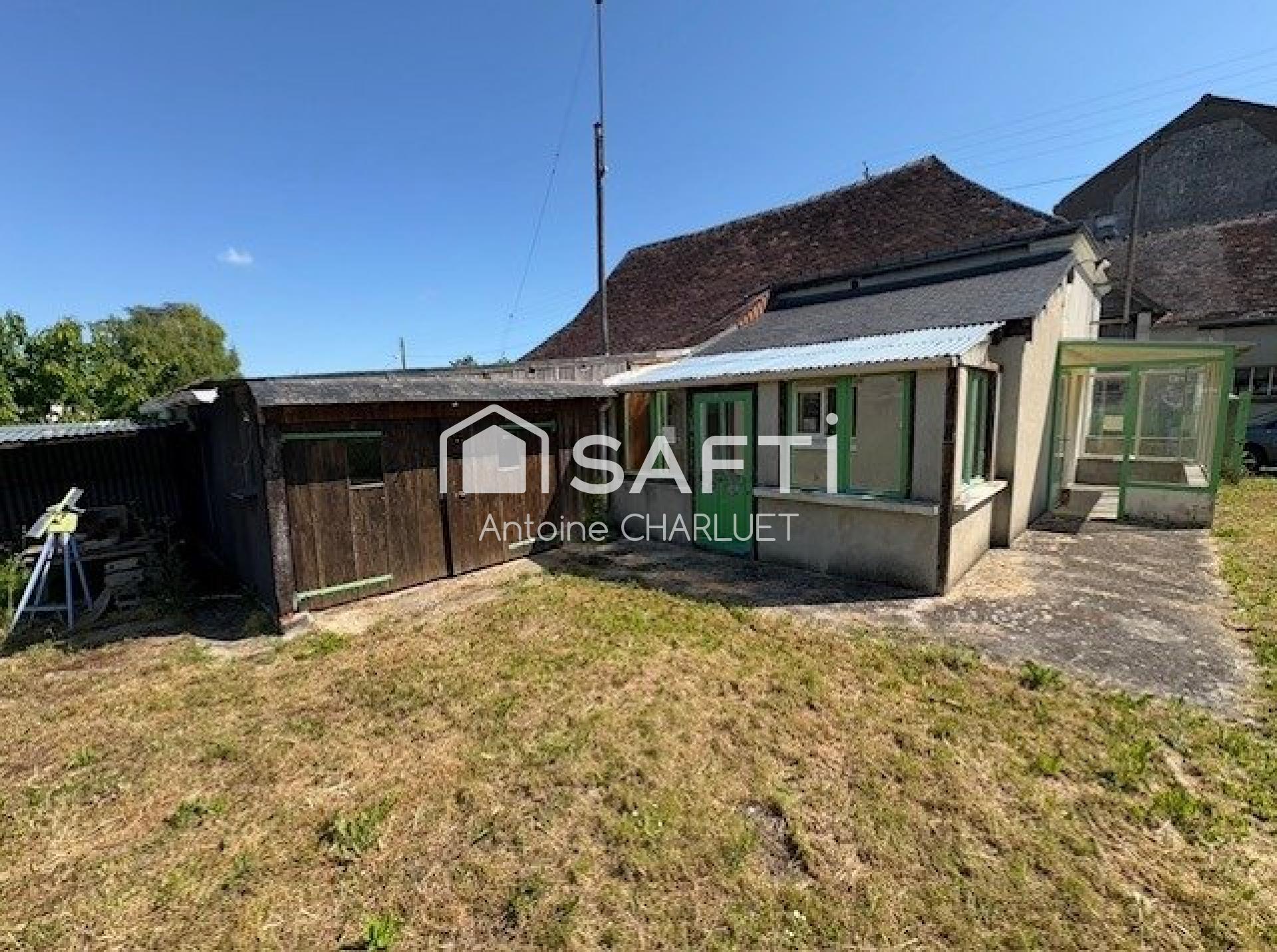 Maison 52m² avec terrain constructible de 1690m²
