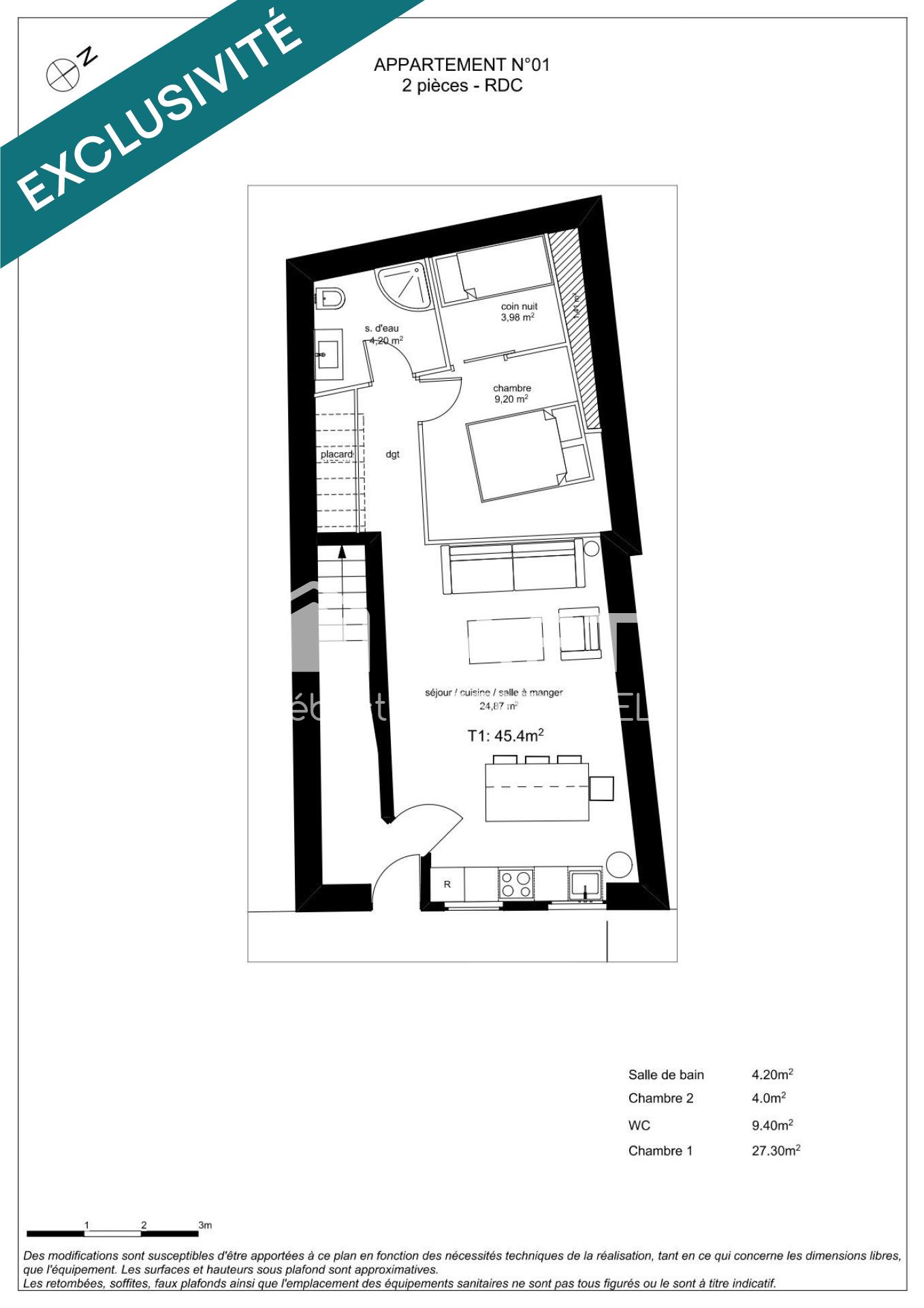 Appartement plateau à rénover entièrement dans maison de ville idéal investisseur