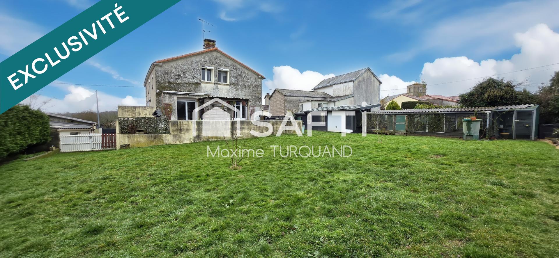 Maison 180m² 3/4 chambres, 913m² de terrain+ garage.