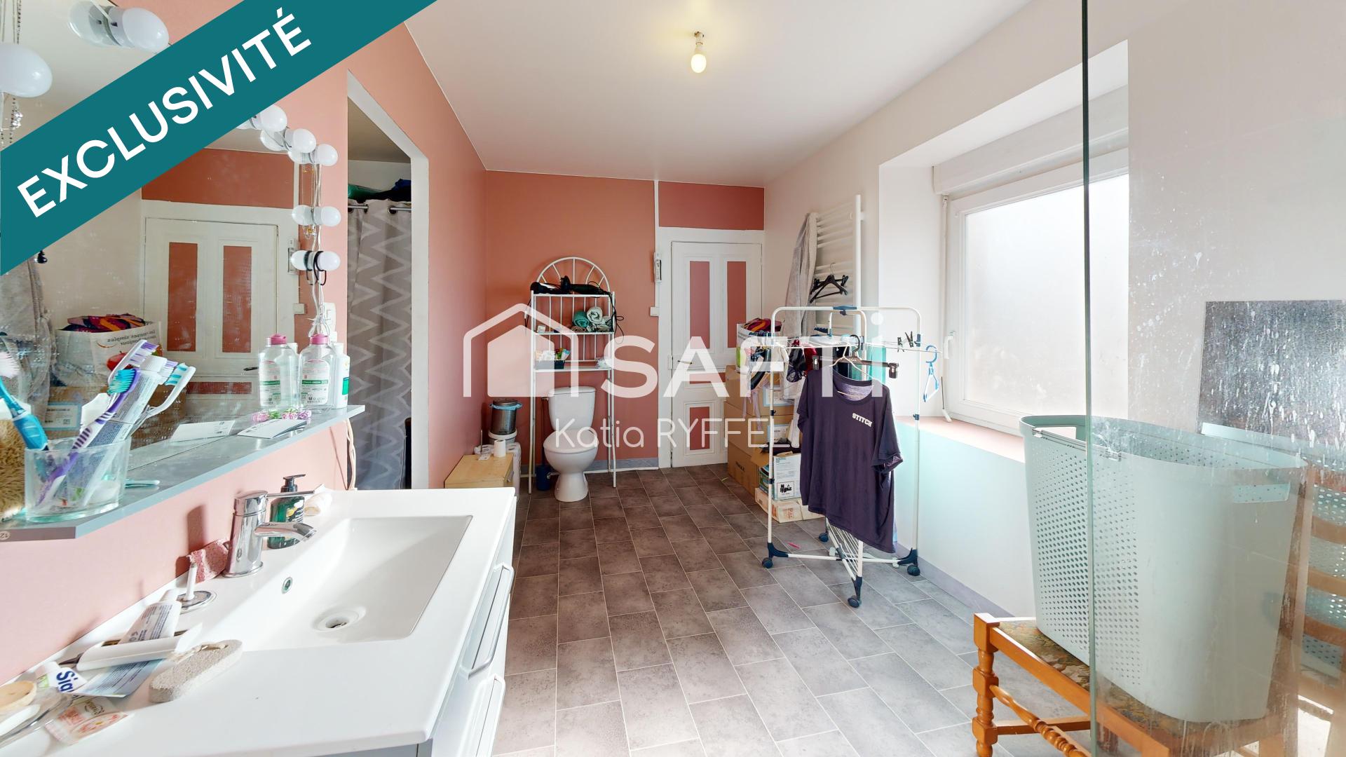 188 m² habitable, 1000m² de terrain, chauffage central