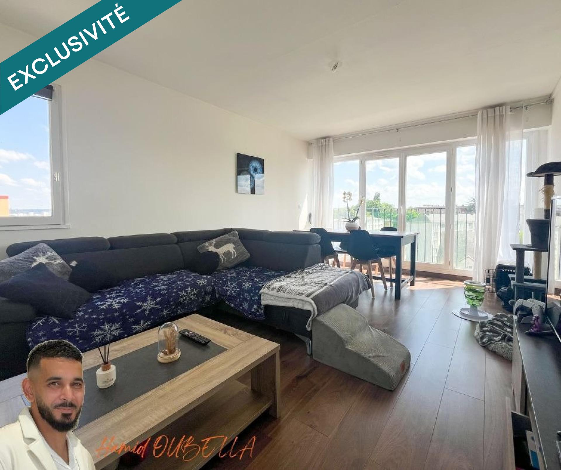 Le Mans – Appartement 3 pièces lumineux de 63 m² – Cave et Parking.