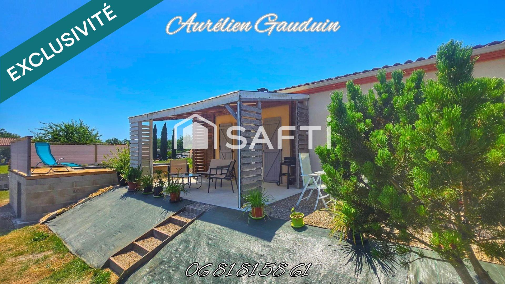 Plain-pied contemporain avec piscine dans un havre de paix à Monflanquin