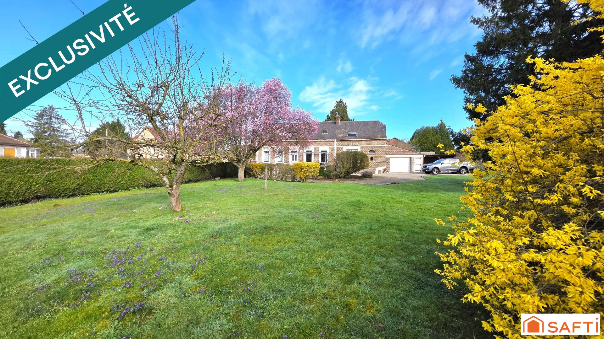 Superbe longère T6 de 163m², habitable de plain pied, sur un parc de 1884m²