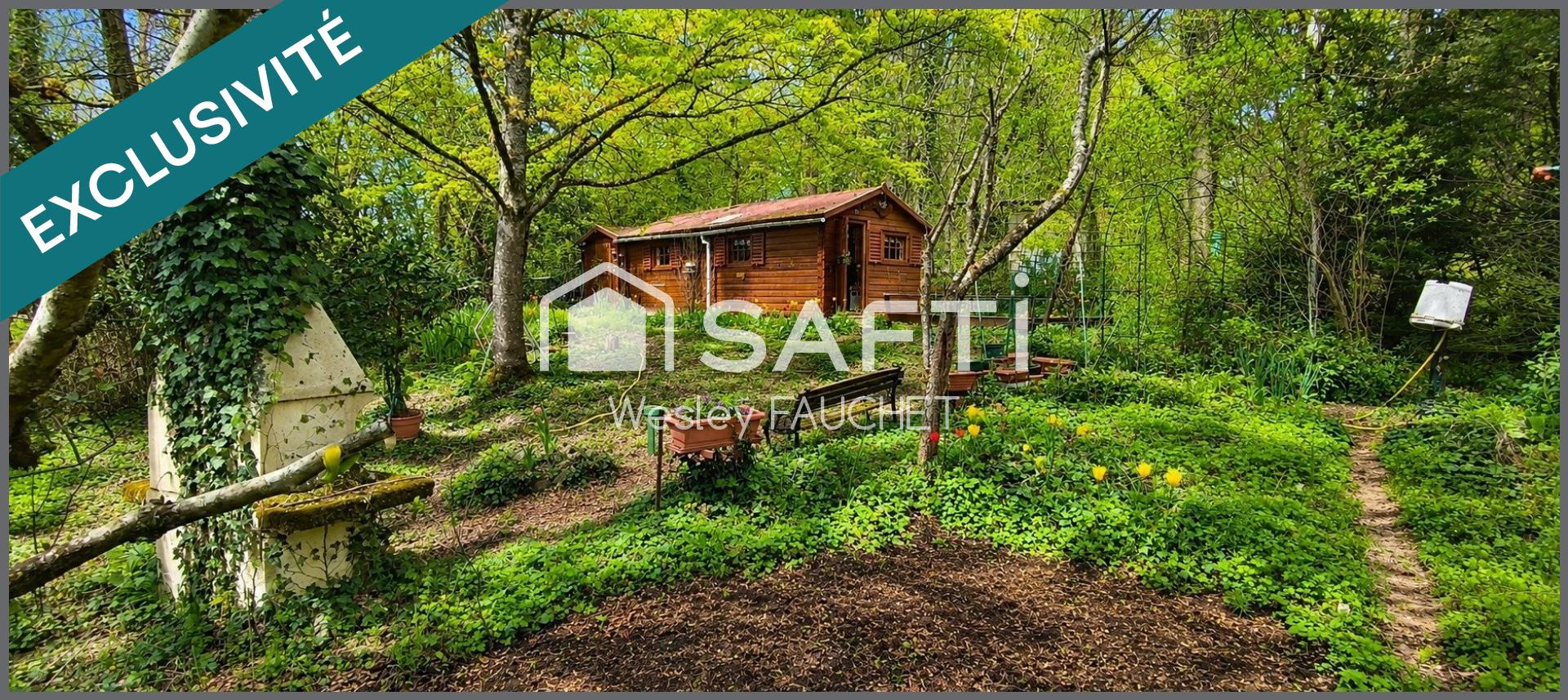 Terrain de loisirs avec chalets bois