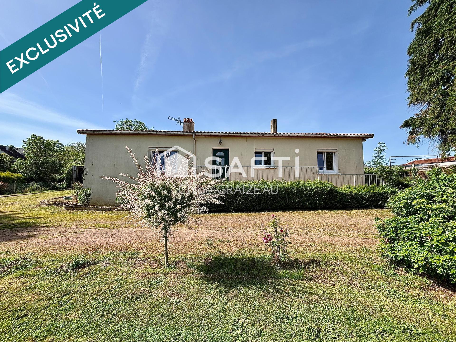 Maison de plain-pied, 3 chambres, garage