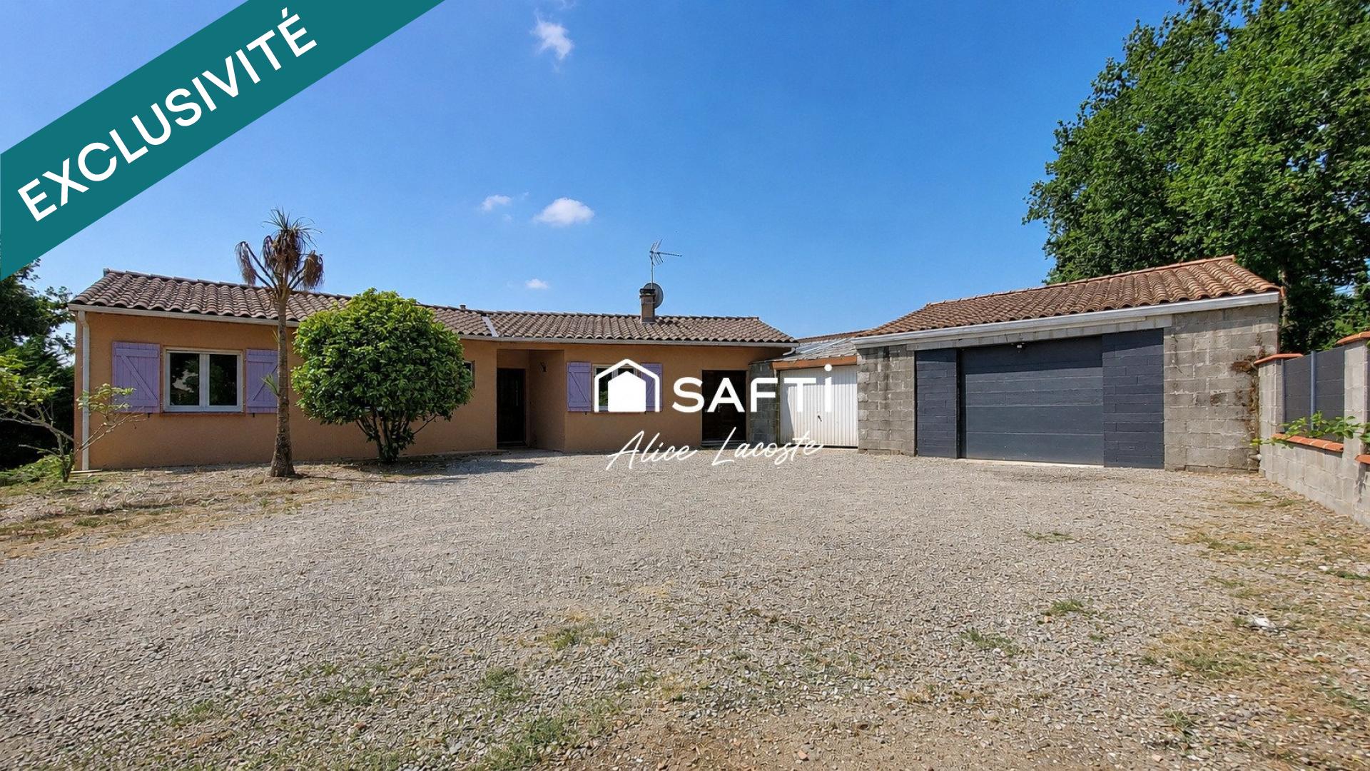 Plain-pied avec 4 chambres et grand terrain