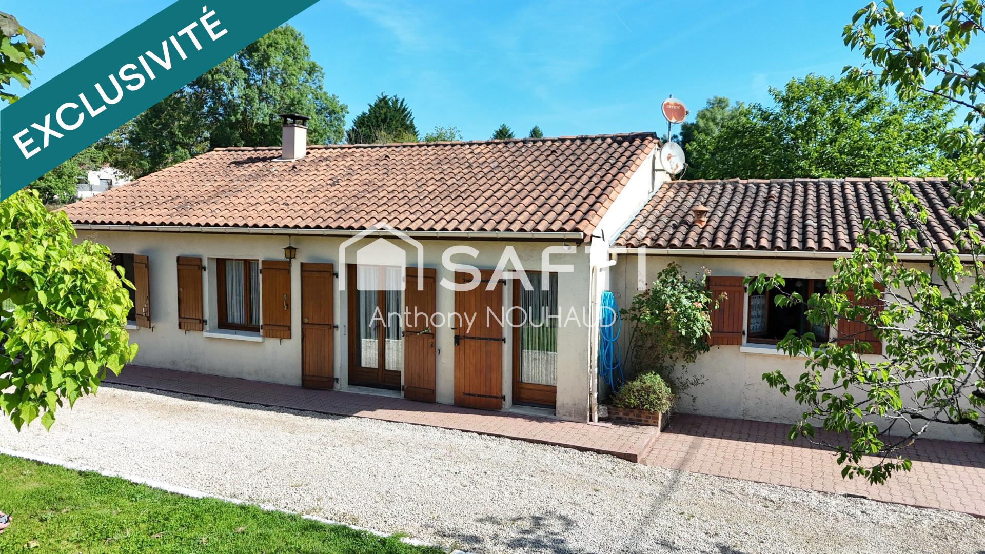 Maison plain-pied, 4ch, Séjour, Garage, Piscine