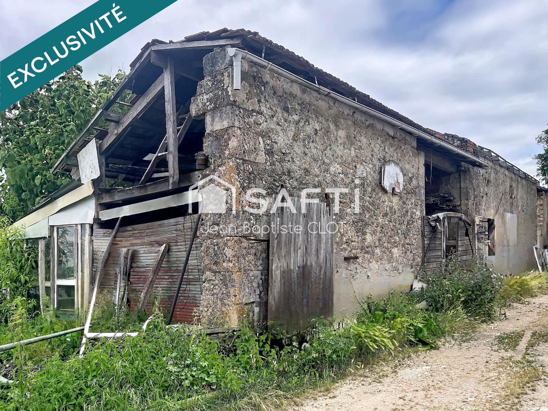 Bâti à réhabiliter 75 m² sur un terrain de 1090 m²