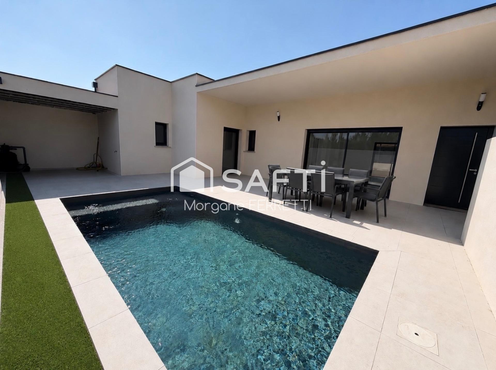 VILLA 110 M² ENVIRON AVEC PISCINE ET GARAGE SUR TERRAIN DE 570 M²
