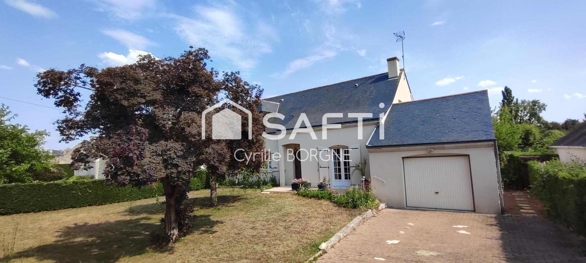 Maison familialle au calme avec 1 chambre au RDC et grand terrain arboré !