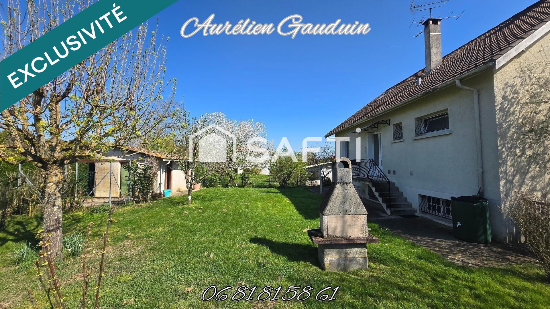 Maison familiale avec 4 chambres, garage et jardin clos