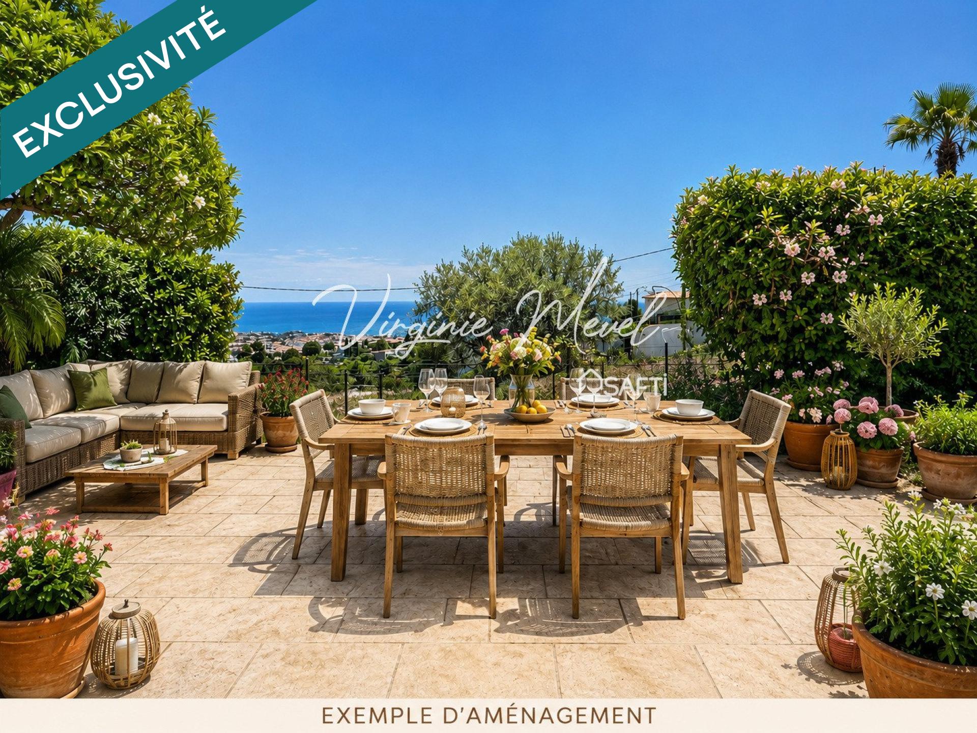 SAINT PIERRE DE FERIC BELLEVUE • 4 pièces avec jardin, terrasse, vue mer et parking – Un véritable esprit villa !
