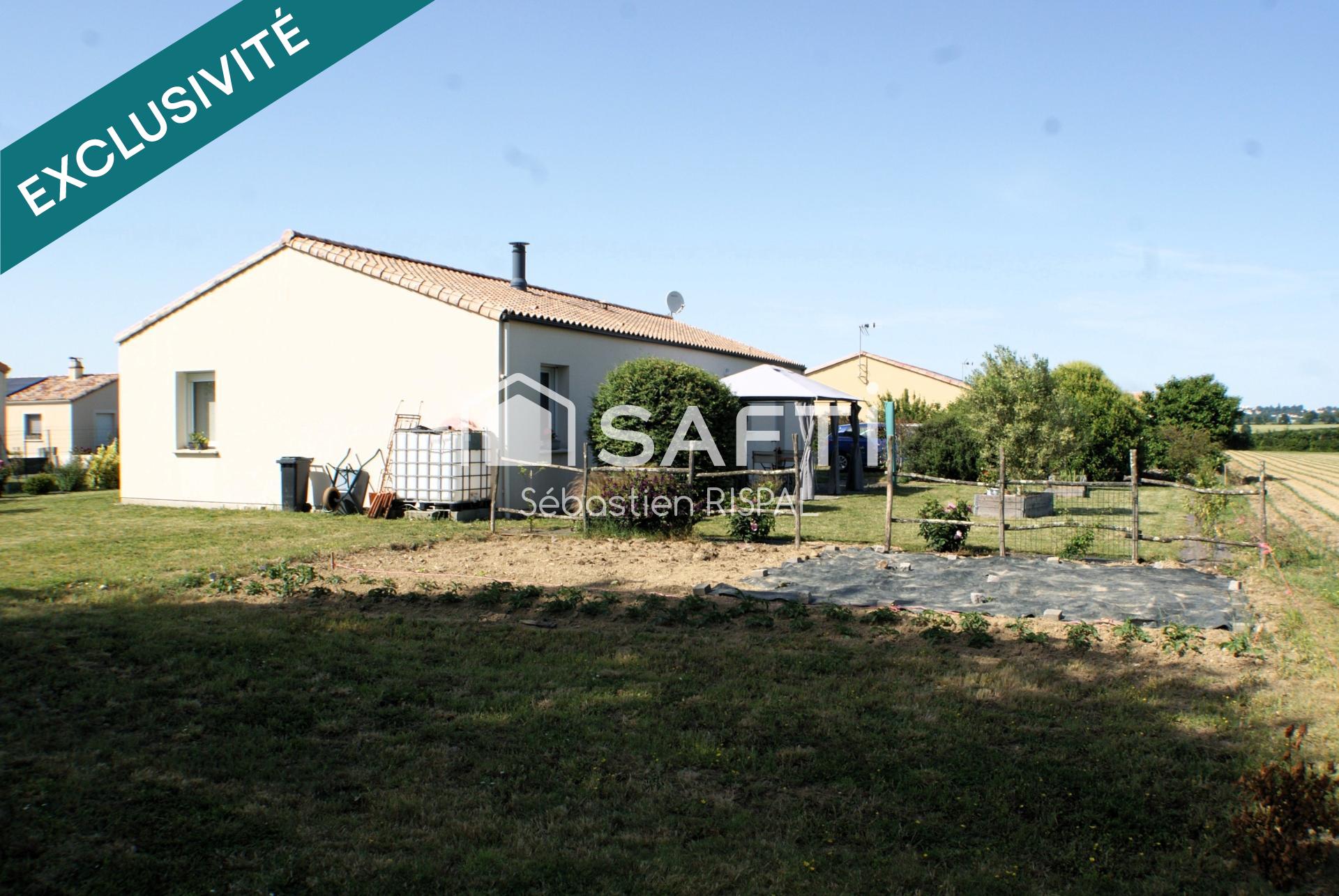 Maison plain pied trois chambes et terrain