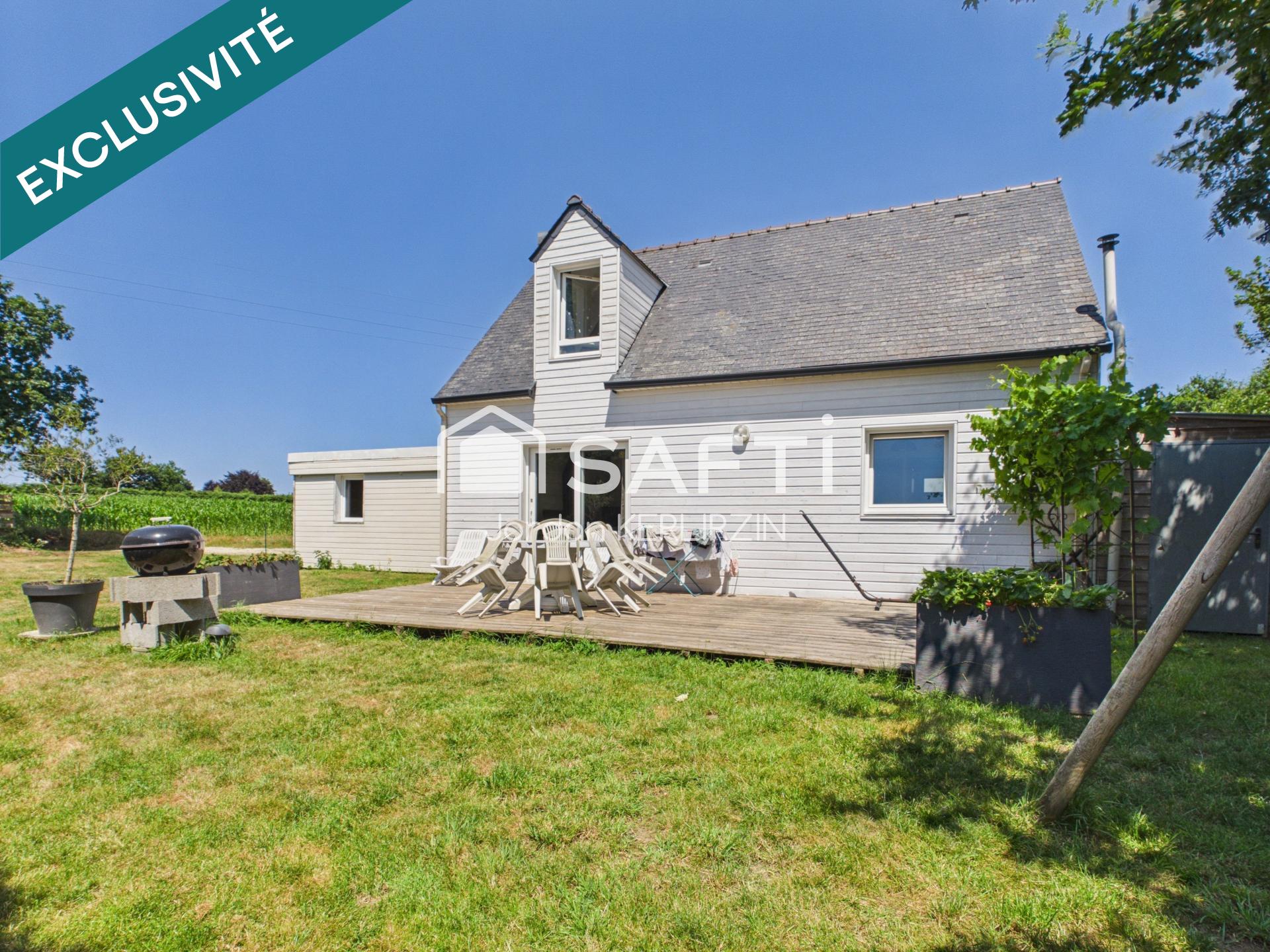 Maison Plouezoc'h 85m², 4 pièces, 3 chambres.