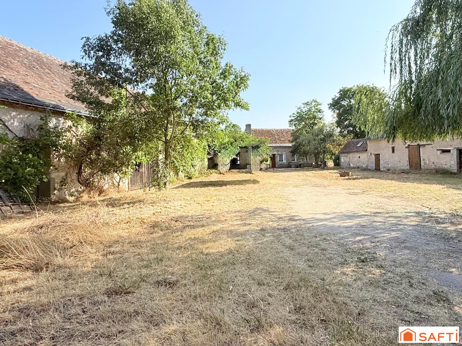Ancien corps de ferme à restaurer sur prés de 3 hectares - Un havre de paix à 25 minutes de Tours