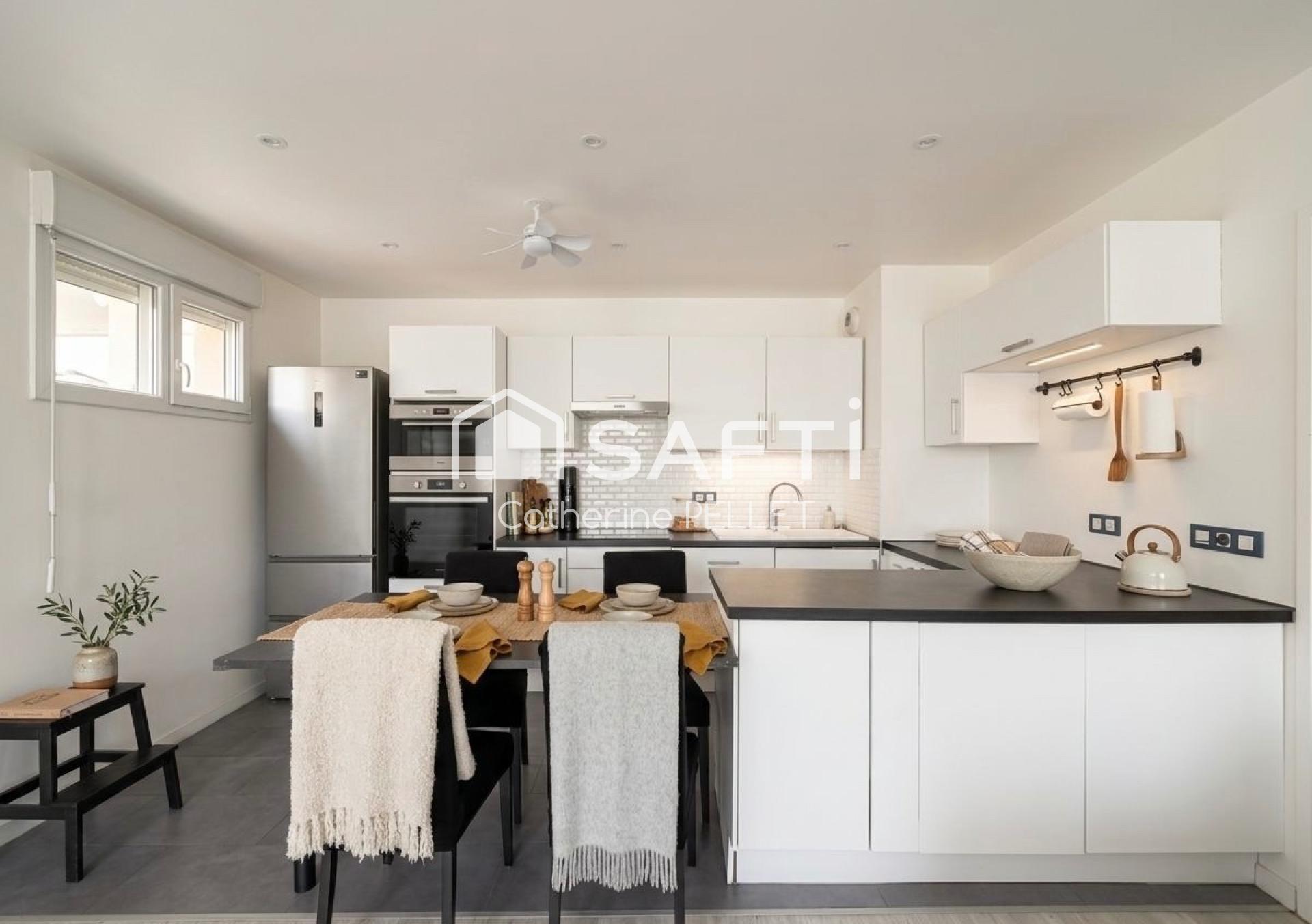 T4 familial avec terrasse privative de 23 m² et place de parking