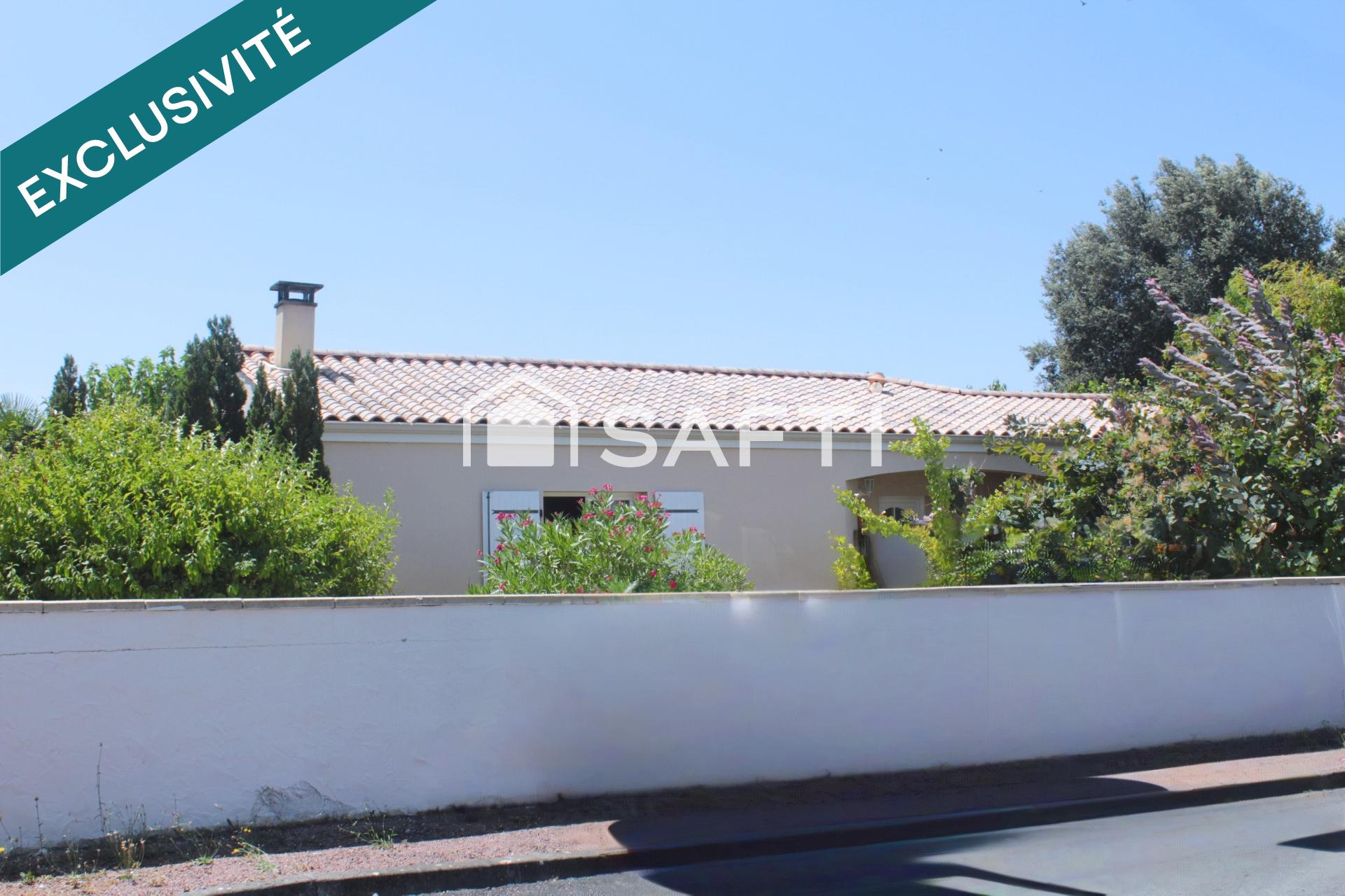 Plain-pied avec 4 chambres sur un terrain de 840 m²