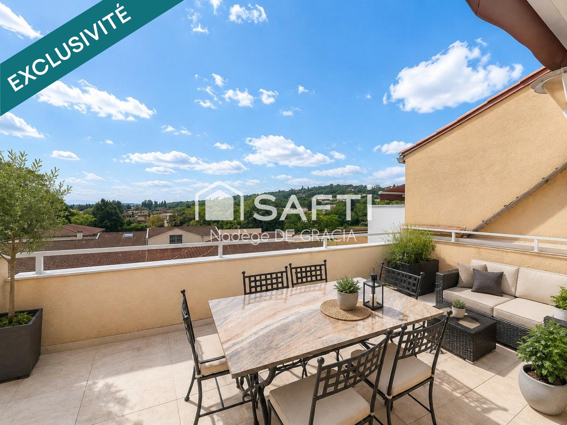 Beau T3 bis 80 m² au dernier étage – Terrasse de 15 m² + garage