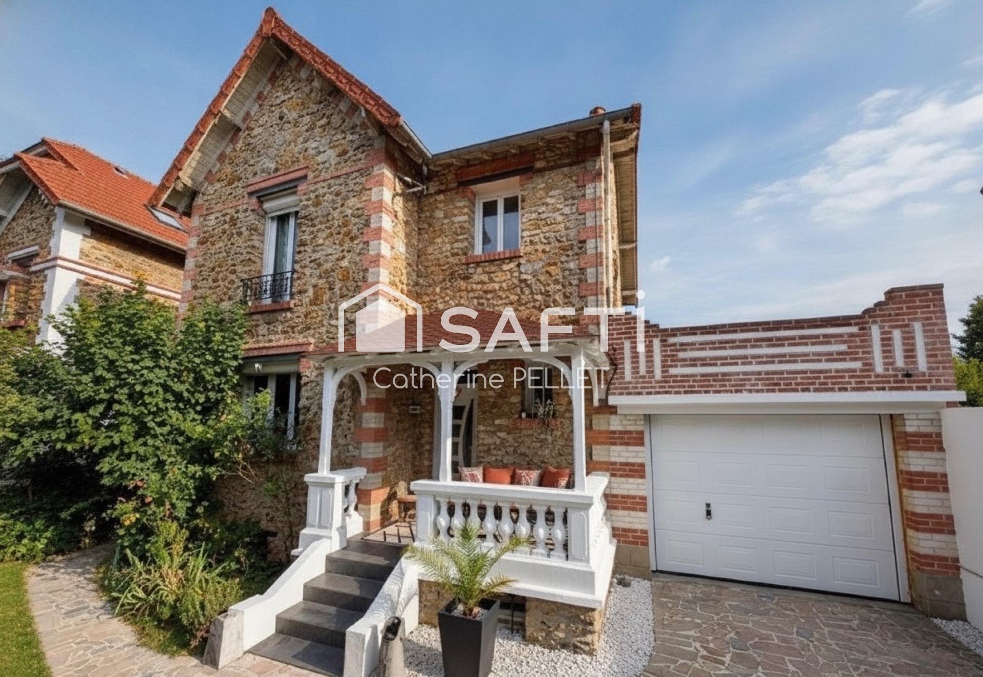 Maison meulière de caractère avec jardin, jacuzzi et combles aménageables