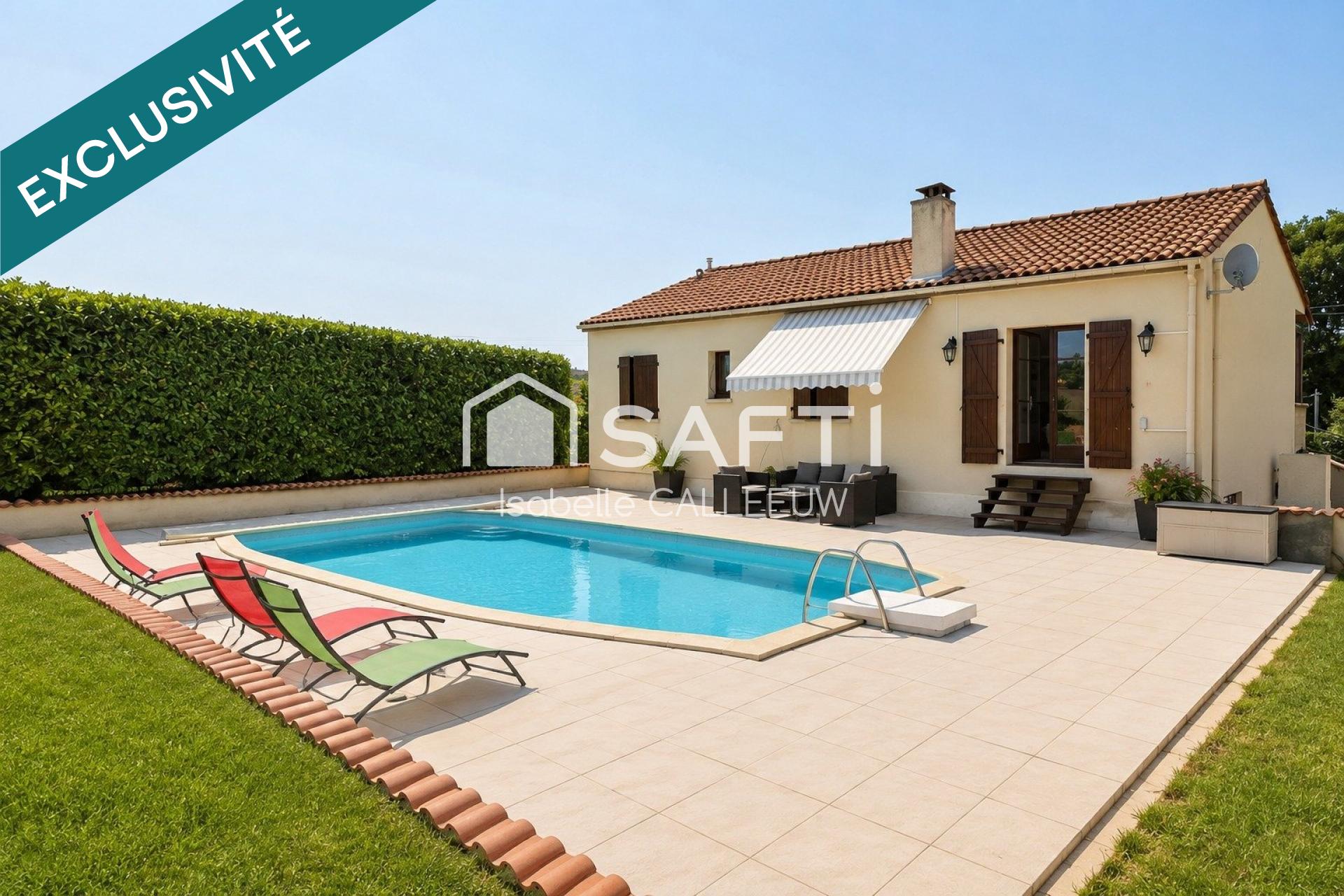 5 chambres, 2 cuisines, 2 salles de bains, piscine — tout est déjà là