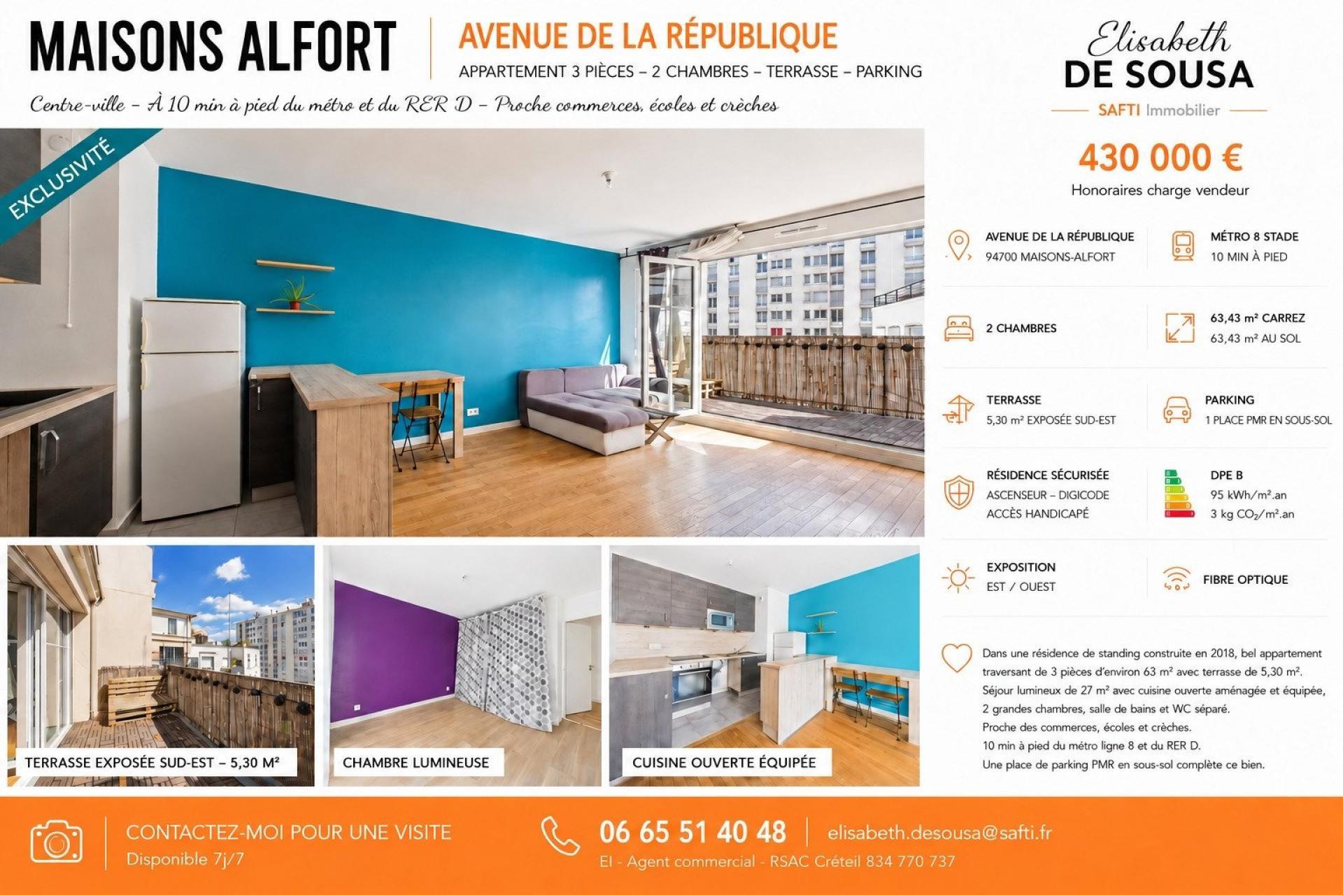 Photo SAFTI — Appartement 3 pièces, 63 m² à Maisons Alfort 3