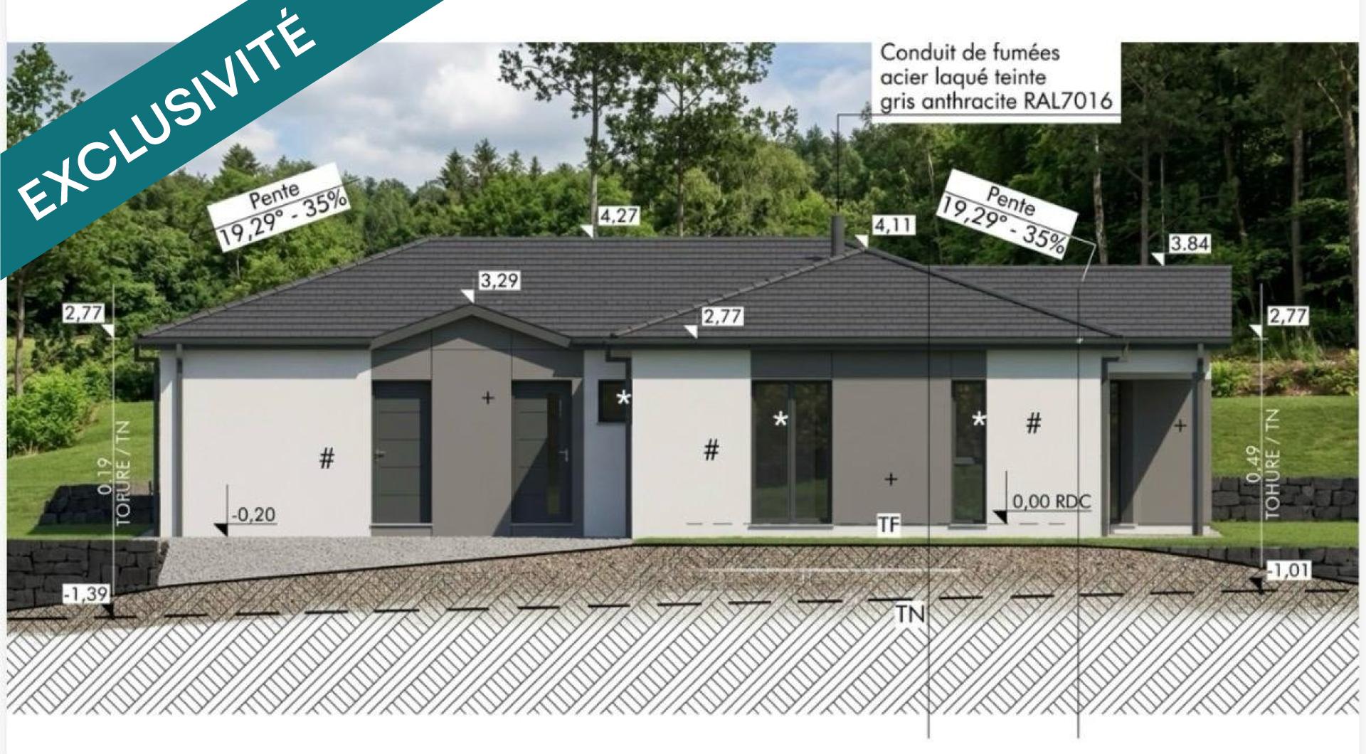 Plain pied 138m2 sur un terrain de + 3000m2