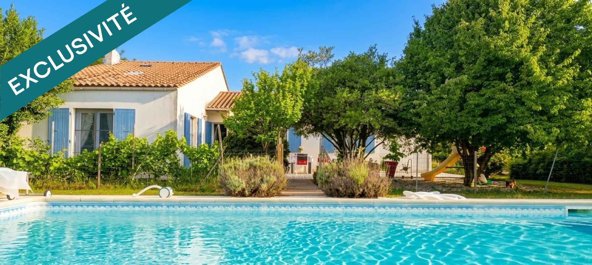 Maison 155 m², piscine, vie de plain pied au calme