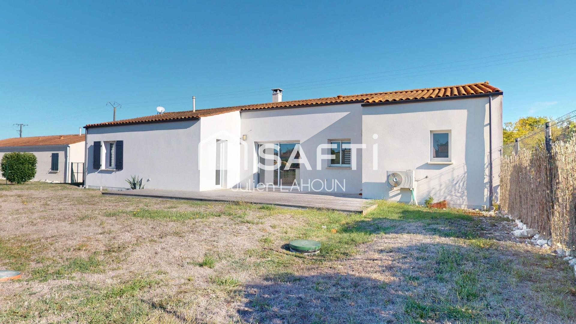 Maison plain-pied 98 m² – 3 chambres – Terrain – Garage