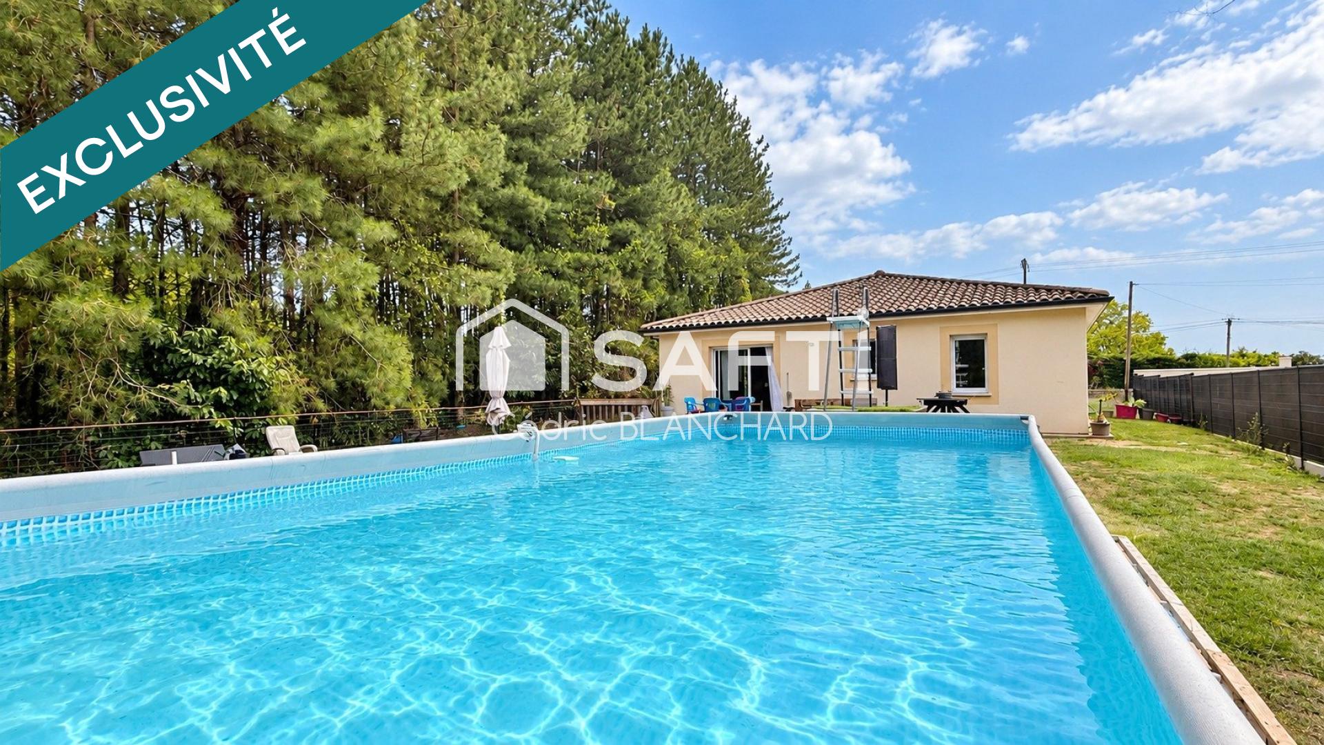 Maison récente 95 m² – 3 chambres – grand terrain verdoyant