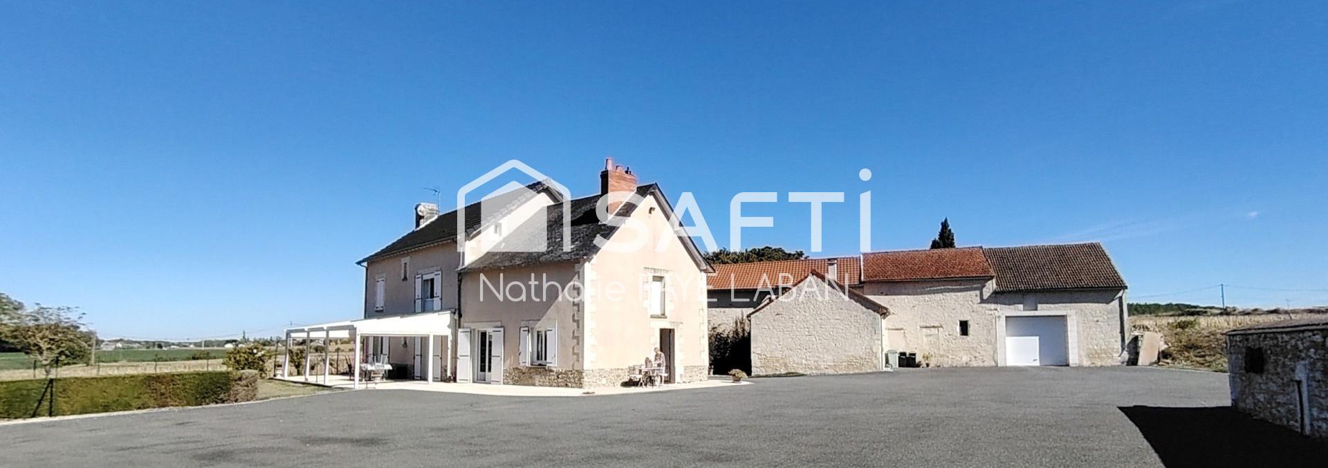Maison 4 chambres avec hangar et garages