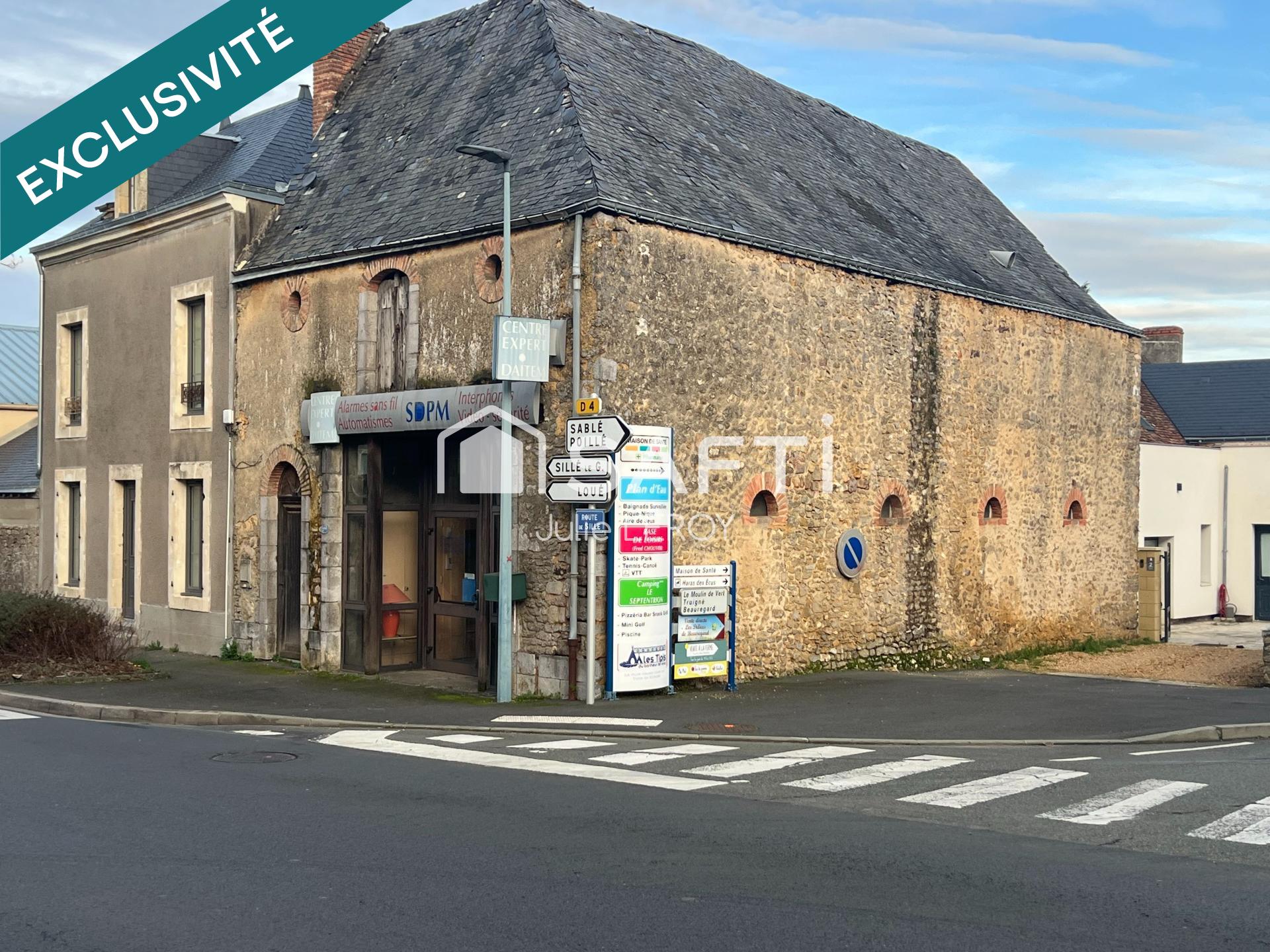 Un lieu, plusieurs projets : 142 m² à réinventer au cœur de Brûlon (72350)