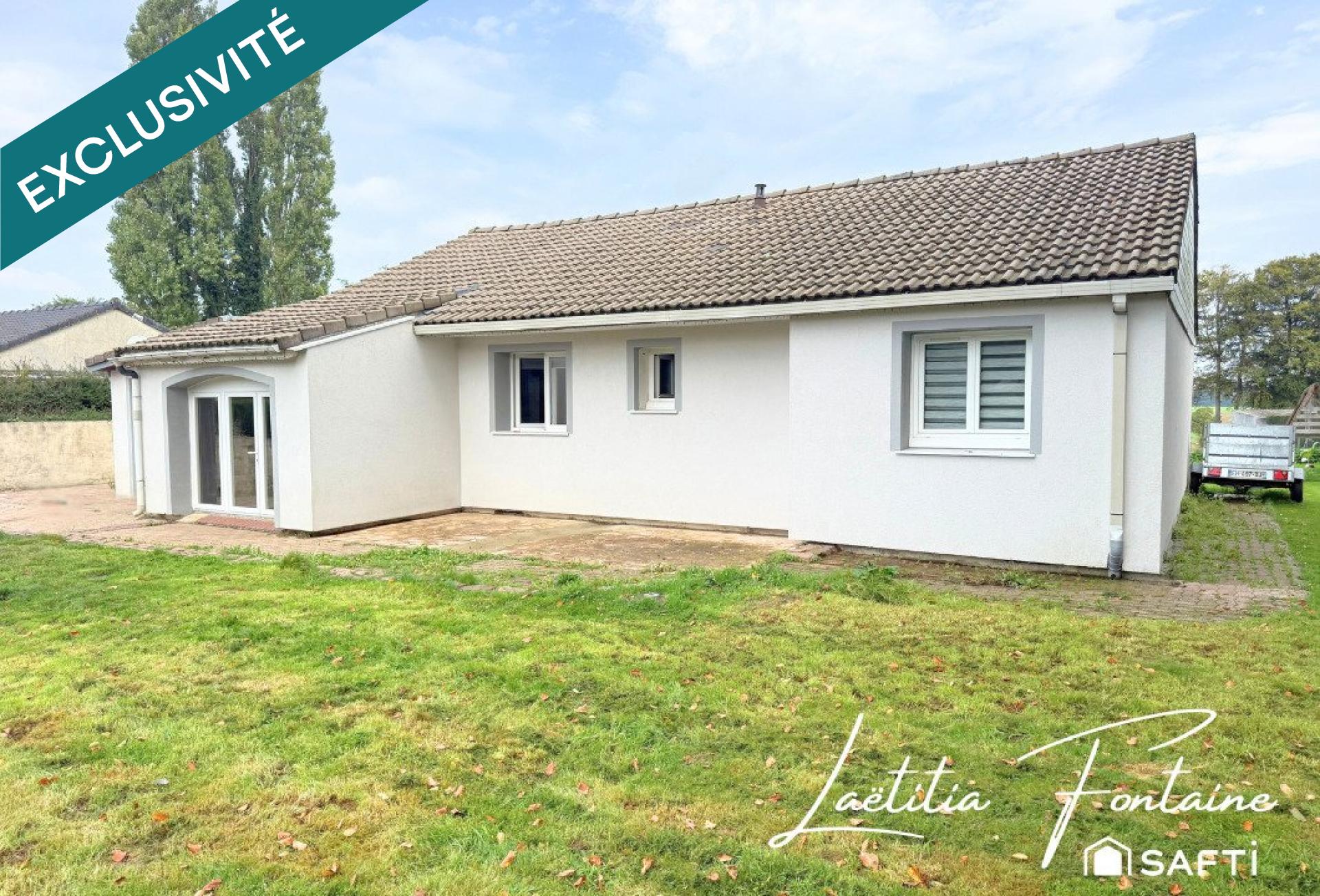 Maison de plain-pied, jardin d'env. 1 000 m²