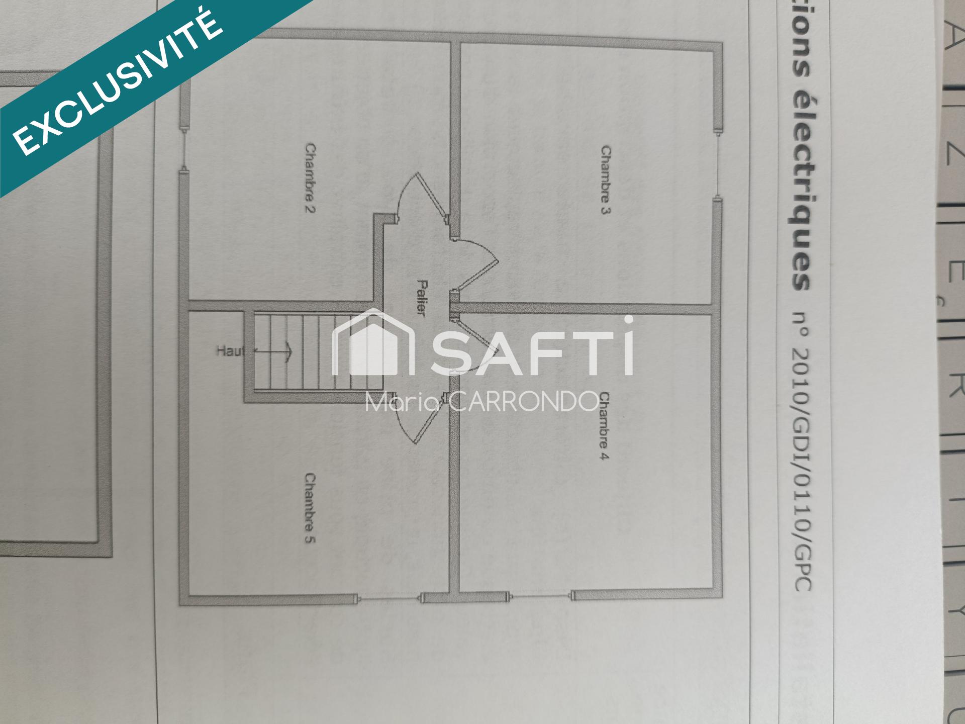 MAISON INDIVIDUELLE EN SEMI PLAIN PIED DE 5 CHAMBRES DONT UNE EN RDC AVEC SDB