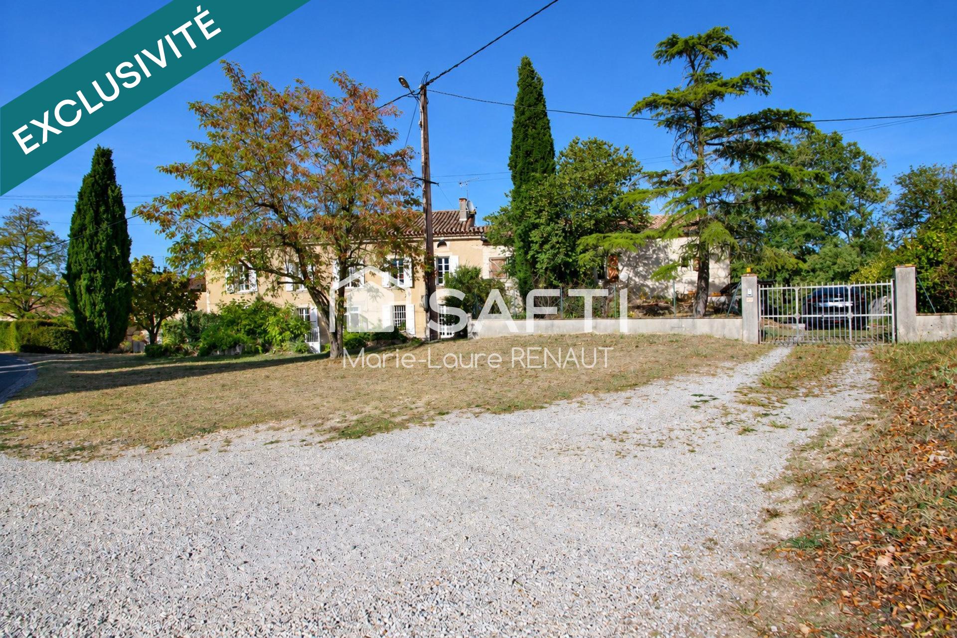 Propriété d’exception avec double habitation, piscine et terrain arboré