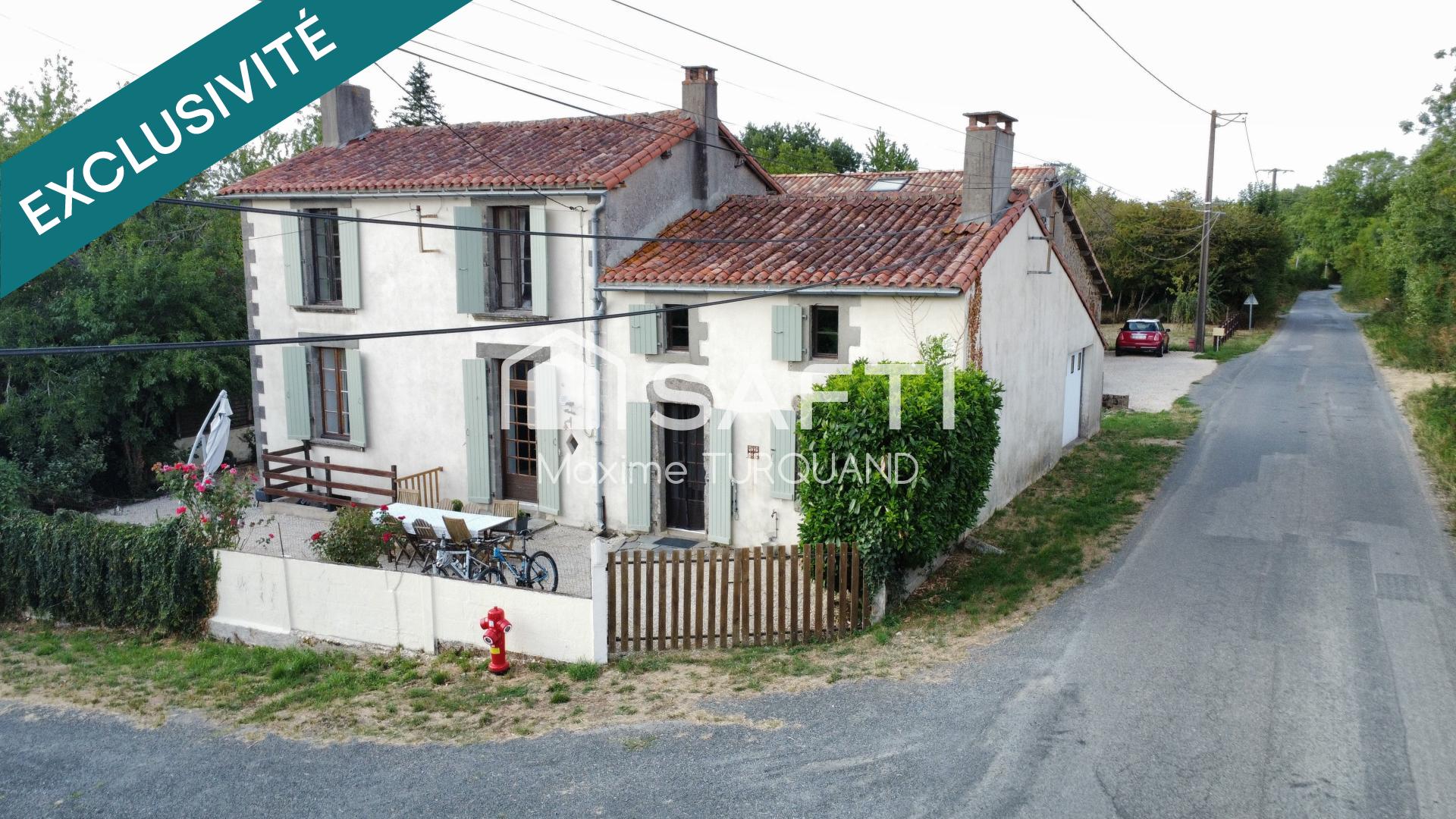 Longère de charme 140m², 4 chambres 1600m² de terrain.