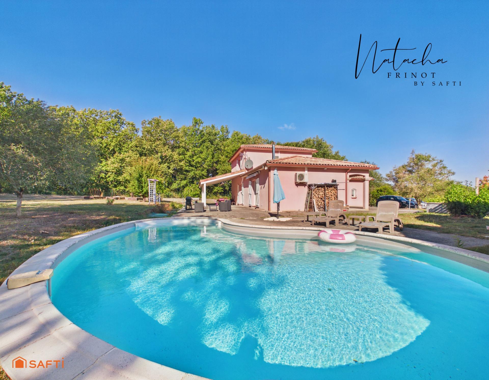 Maison 4 ch. DPE B, piscine sur près de 6000 m²