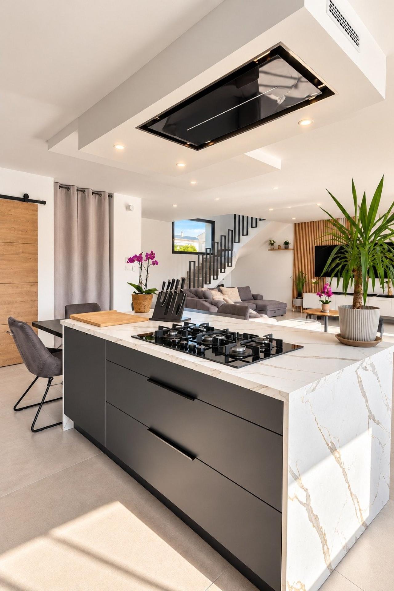 Superbe maison contemporaine de 125 m² avec piscine, garage et terrain de 505 m². 4 chambres, suite parentale, séjour de 56 m² et prestations haut de gamme.